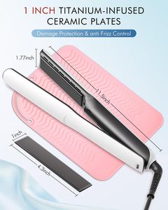 Professional 2-in-1 Titanium <strong>Hair</strong> <strong>Straightener</strong> Curler Beach Waver Combo Cool Air Fan Technology <strong>for</strong> Women <strong>Thick</strong> Curly <strong>Hair</strong> - Product Image 6