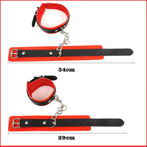 Produits érotiques BDSM pour adultes, kit de bondage, menottes en cuir, pinces pour seins, <span class=keywords><strong>fouet</strong></span>, ensemble de bondage SM 10 pièces - Product Image 2