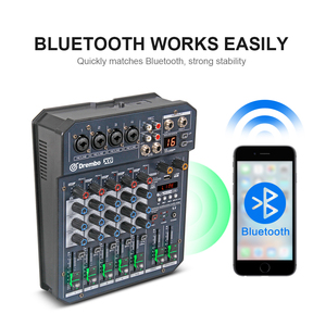 Mezclador de Audio Digital Mini de 6 Canales Debra Audio, Fader, BT4.2, Efecto de Reverberación 16DSP, 48V, Grabación por PC, Receptores de Banda - Product Image 5