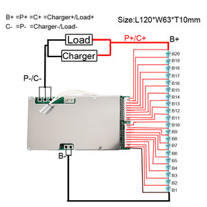 Service de conception de circuits imprimés pour équilibrage actif LWS 20ah 4s 6s 8s 10s 16s 20s 20a 25a 30a 40a 50a, BMS intelligent 48V lifepo4 avec câbles - Product Image 5