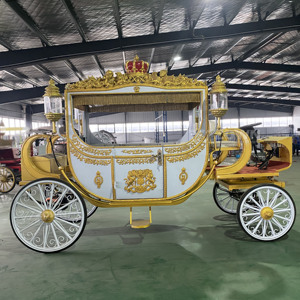 Chariot Royal ZOWN à rayons blancs et moyeu doré pour le transport de passagers touristiques dans les manoirs et les jardins - Product Image 6