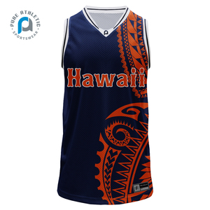 Pure Custom Mesh Gym camiseta sublimación hombres Maori Jersey Hawaii Polynesian venta al por mayor desgaste Cool baloncesto uniformes deportes - Product Image 4