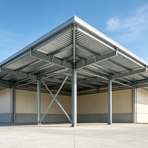 Edificio de Estructura de Acero Prefabricado Directo de Fábrica, Almacén Metálico Antisísmico Duradero para Almacenamiento Industrial - Product Image 5