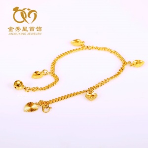 Bracelets en laiton plaqué or 24 carats pour femmes, avec breloques - Product Image 4