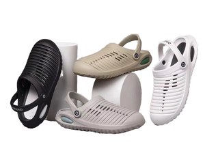 Mens <b>Beach</b> <b>Shoes</b> Hollow Peep Toe Breathable Anti Slip Casual Trendy Soft Sole Oversized PU Sandals Flat Sandals Summer - Product Image 1