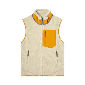 Gilet in pile Sherpa da uomo giacca a vento da esterno moda casual calda