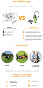 BMV S10 Scanner à ultrasons Doppler couleur sans fil dispositif de surveillance vétérinaire pour le diagnostic de la ferme ovine équine bovine - Product Image 3