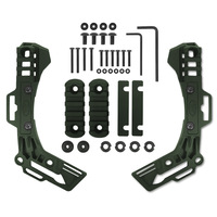 Accessoires pour casque de sport Wendy Ex 3.0 : Cache-oreilles latéraux pour rail de guidage avec fermeture à boucle étanche pour la chasse en extérieur et l'utilisation tactique