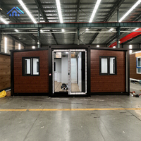 Casa Contenedor de Acero Prefabricada Gris Moderna, Expandible, con Cocina Completa y Baño, Casa Modular de Lujo, Mini Casa, Almacén, ADU para Patio Trasero en EE. UU.