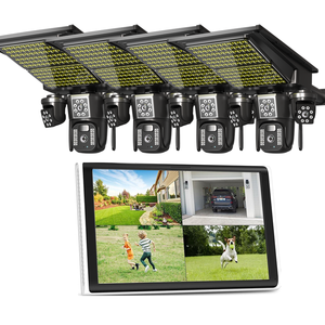 Cámara Guangheng de 3MP con Triple Lente y Panel <span class=keywords><strong>Solar</strong></span> - Montaje en Poste de Luz, Doble Iluminación, Detección Humana, Alarma por Voz - Product Image 1