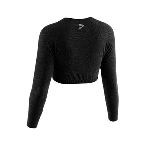 T-shirt de sport OEM, Legging de sport et Crop top à manches longues en crochet - Product Image 4