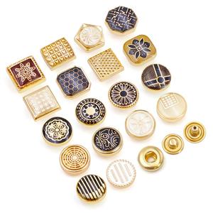 Camisa de Hombre con Logotipo Personalizado, Decorativa, con Botones de Presión Árabes de Metal, Aleación de Zinc con Forma Cuadrada - Product Image 4