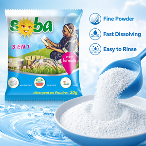 Lessive <span class=keywords><strong>en</strong></span> poudre OEM 30g à <span class=keywords><strong>prix</strong></span> d'usine, haute mousse, 30g*150pcs/paquet, poudre détergente de Chine - Product Image 5