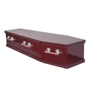 wholesale best price handmade cheap MDF coffin with handles