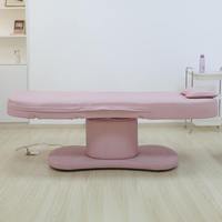 Lit de massage facial pliable électrique avec revêtement en cuir PU et cadre en métal, hauteur réglable, confortable pour les salons de beauté