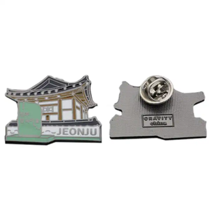 Personalised Custom Gift Vintage Outdoor Scenery Soft Enamel <strong>Pins</strong> <strong>Lapel</strong> <strong>Pin</strong> With <strong>Butterfly</strong> Clip - Product Image 1