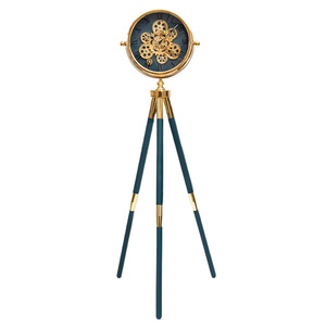Orologio da Terra con Ingranaggi in Movimento Stile Europeo, Design Moderno in Metallo per Arredamento Soggiorno - Product Image 1