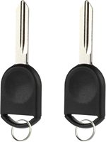 Clé de voiture de remplacement à transpondeur 80 bits, noire/argentée, compatible H92 H84 H85 (fonctionnement garanti) pour Mercury, lot de 2