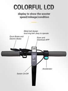 Skuter listrik dua roda baterai Lithium skuter listrik Self <span class=keywords><strong>Balance</strong></span> skuter listrik pintar untuk jalan kota - Product Image 3