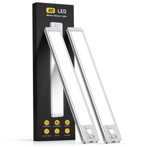 Bajo las luces del Gabinete 30 LED Batería recargable Sensor de movimiento Luz Interior LED perfil de aluminio - Product Image 1