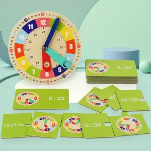 Hot Sales Holz Mathe Alarm Andere pädagogische Lernen Classic Toys Puzzle Card Digitaluhr Vorschul spielzeug