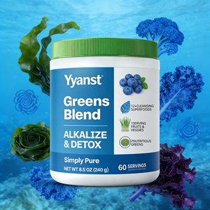 Polvo desintoxicante de vitaminas y minerales de alta calidad, verde, sin azúcar y sin gluten, que apoya la salud inmunológica. - Product Image 1