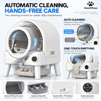CE FCC RoHS OEM/ODM Bac à litière pour chat autonettoyant WiFi pour propriétaires de chats d'intérieur avec application Tuya et alertes de dispositif 543x516x527mm