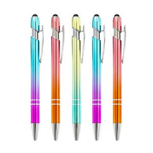 Promotional Bulk Multicolored Aluminum Ballpoint for <b>Stylus</b> <b>Pen</b> Soft Rubber Touch Screens Custom Logo Cheap Ball-point <b>Pen</b> - Product Image 4