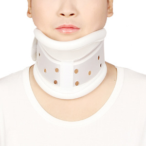Collier cervical respirant en polymère de haute qualité, stabilisateur de soutien de la colonne vertébrale, blanc, taille SML, pour massage et bien-être - Product Image 1