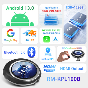 Rhythm Wireless Carplay Ai Box 8G 128G Qualcomm 6125 Android 13 Carplay Android Auto GPS Navegación Pantalla Dividida Salida de Video HD - Product Image 5