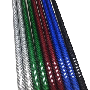 Tubos <span class=keywords><strong>de</strong></span> Fibra <span class=keywords><strong>de</strong></span> Carbono <span class=keywords><strong>de</strong></span> Color Personalizado OEM/Carbono Compuesto 3K 6K con Patrón <span class=keywords><strong>de</strong></span> Sarga Forjado, Acabado Brillante/Mate 200C para Dron FPV RC 20mm - Product Image 1