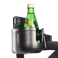 Portavasos 2 en 1 para Cochecito con Soporte para Teléfono, Portavasos Universal para Cochecito de Bebé