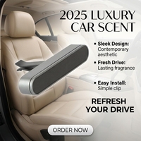 Diffuseur de parfum de voiture de luxe personnalisé Weichi 2025 avec éclairage d'ambiance, en alliage d'aluminium, désodorisant en gel, parfum solide, aromathérapie
