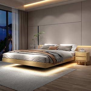 China Factory Custom <b>Cheap</b> MDF Wood <b>Frame</b> Modern Tufted Upholstered Bed with Bedding Set for Hotel & Apartment Bedroom Projects - Product Image 2