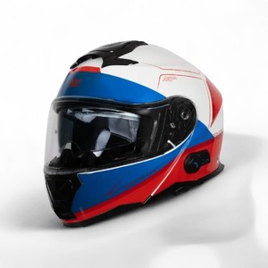 Casco Modulare Origin Logic BT Bianco Blu Rosso L con Bluetooth Integrato per Moto - Product Image 1