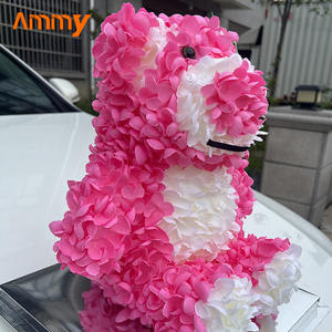 AM-PEB06 Ammy Valentines cadeau créatif cadeaux de mariage <span class=keywords><strong>hortensia</strong></span> <span class=keywords><strong>fraise</strong></span> ours simulation fleur poupée maison objets décoratifs - Product Image 3