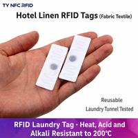 Étiquettes RFID en lin résistantes aux hautes températures, étiquettes de lavage UHF, étiquettes électroniques pour vêtements à très haute fréquence, passives