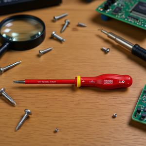<b>Screwdriver</b> 091 Red Handle With Yellow Ring <b>Precision</b> Tip For Electronics Repair - Product Image 3