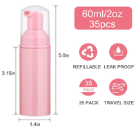 Dispenser sabun cair kosmetik binatang piaraan, Dispenser sabun cair 60ml-250ml botol busa plastik untuk perawatan kulit perona pipi