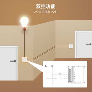 โมดูลสวิตช์หรี่ไฟ Tuya WiFi ZigBee 1/2 ช่อง, สวิตช์ควบคุมไฟอัจฉริยะแบบฝัง K755 - Product Image 2
