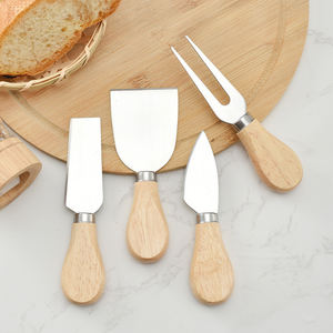 Mini ensemble <span class=keywords><strong>de</strong></span> couteaux à fromage en acier inoxydable avec manche en bois pour la cuisine à domicile - Product Image 4