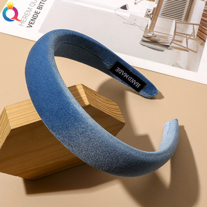 <span class=keywords><strong>Bandeau</strong></span> en velours pour femme avec anneau <span class=keywords><strong>éponge</strong></span> et <span class=keywords><strong>bandeau</strong></span> de <span class=keywords><strong>sport</strong></span> et de maquillage - Product Image 6