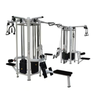 Entraîneur multifonctionnel à 8 stations pour exercices de traction et de rangée, équipement de musculation professionnel, machine de musculation complète