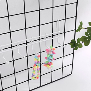 הרכבה ניידת רשת תיל שחורה מרותכת לוחות רשת קיר עמיד בפני קורוזיה עבור תצוגה קמעונאית ותמונה - Product Image 6