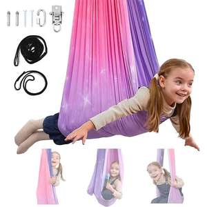 Hamac de thérapie pour enfants Balançoire intérieure et extérieure Hamacs de <span class=keywords><strong>yoga</strong></span> pour l'autisme Adhd Ajouter un câlin jusqu'à 80kg - Product Image 1