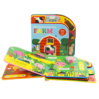 Libro de Tapa Dura con Diseño Personalizado para Niños, Libro de Aprendizaje del Inglés con Textos Táctiles y Sensoriales para Niños