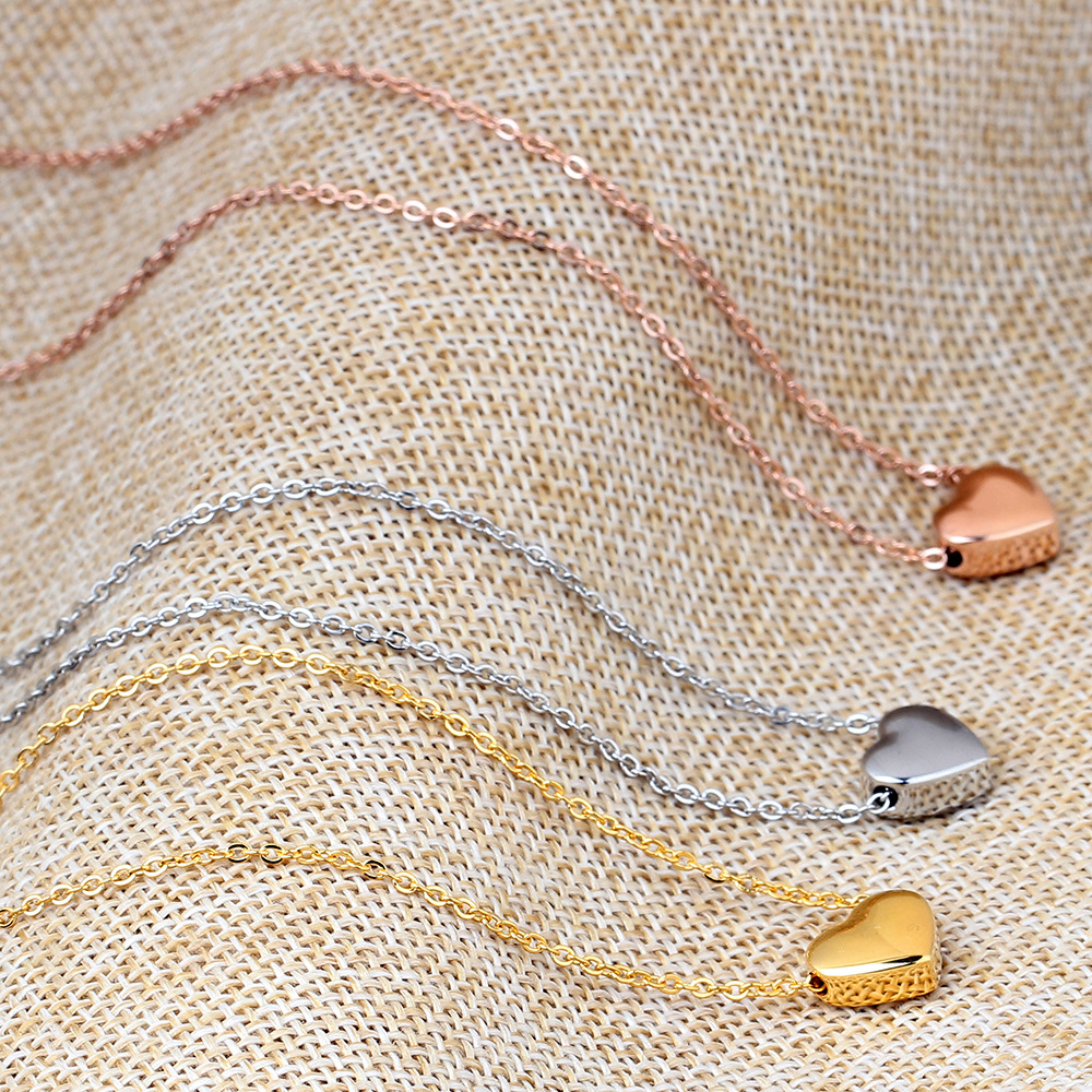 Clavicle Heart Necklace (G/S/RG)