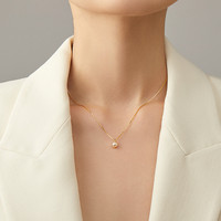 Magnifique Collier Pendentif en Argent Sterling 925 Plaqué Or 18K, Orné d'une Perle d'Eau Douce, Joaillerie Fine de Haute Qualité pour Femme