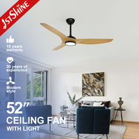 Ventilador de Techo 1stshine con Asistente de Voz, Control Remoto, Función de Temporizador, Ultra Silencioso, con Luz LED y Aspas de ABS