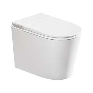 Toilette intelligente intégrée, bidet électrique entièrement automatique sans eau avec système d'aromathérapie, fixation murale, capacité de 300 kg - Product Image 3
